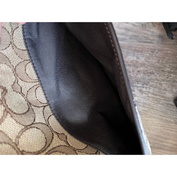 Coach F58285 Outline Signature File Bag Crossbody Khaki Brown Discontinued - Picture 4 of 10